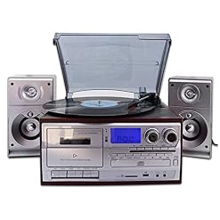 AURADO Figurines Tourne-Disque Vinyle Phonographe Antique Tourne-Disque Bluetooth Classique avec encodage USB (Tourne… - Les Beatles, Paul McCartney, John Lennon, RIngo Starr, George Harrison
