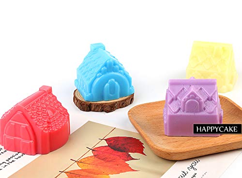 Silicone Cake Molds Christmas - 6 Cavity Gingerbread House Baking Molds, Non-Stick Round Cake Pan Bakeware For Cake Decoration, Cupcake, Candy, Jelly, Soap, Pudding, Chocolate - 1 Pack #TOP6