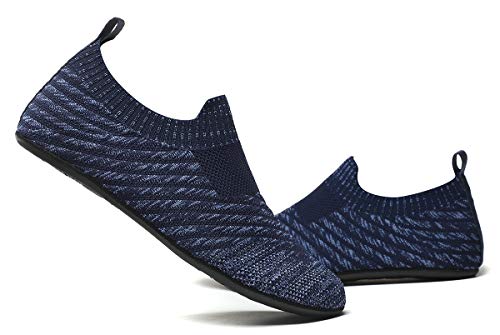 QZKDM Lightweight Slip on Grip Indoor House Slippers Barefoot Non Slip Home Exercise Yoga Shoes for Men Women2