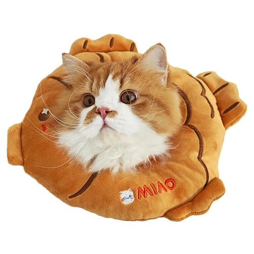 猫のなめ防止首輪、犬の首輪, かわいい漫画の子猫の回復ソフト コーン, 柔らかい猫の首輪、小中型の子犬と子猫用の創傷治癒回復首輪