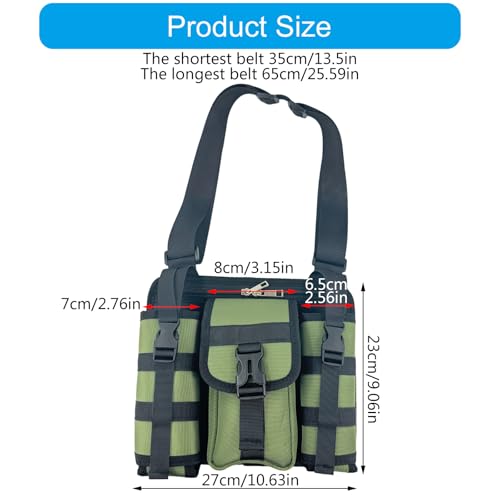 Sac de poitrine tactique multifonctionnel et robuste multi-poche - 4