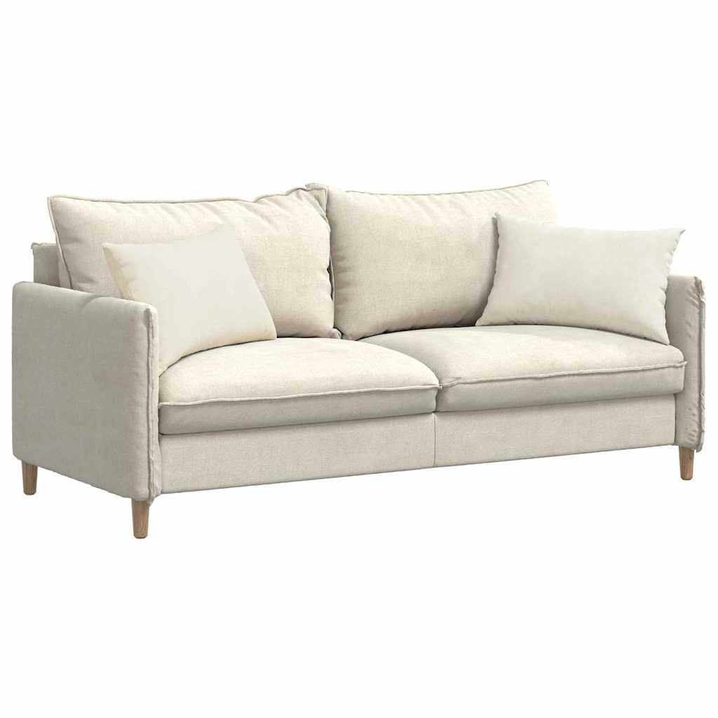 2er Set Sofakissen Creme 60 x 40 cm, Deko-Kissen mit Cordstoff-Bezug und weicher Polyesterfüllung, Moderne Dekokissen für Wohnzimmer und Schlafzimmer