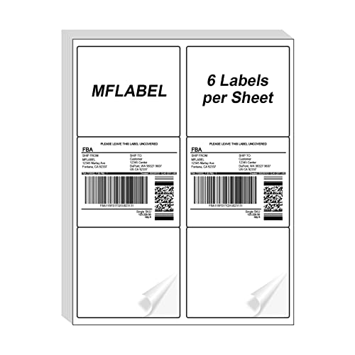 Étiquettes autocollantes FBA d'adresse d'expédition 8,9 x 10,2 cm pour jet d'encre