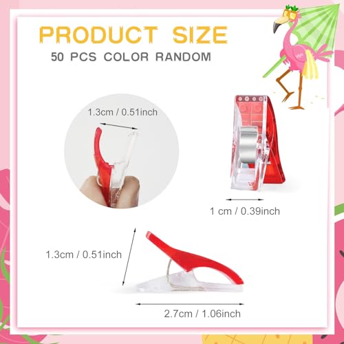 HAALII Nähzubehör, Premium-Plastikclips, Nähhinweise für Nähen Quiltzubehör Handwerkszeuge, Nähclips für Stoff und Quilten, Mehrzweck-Nähclips, Pack von 100