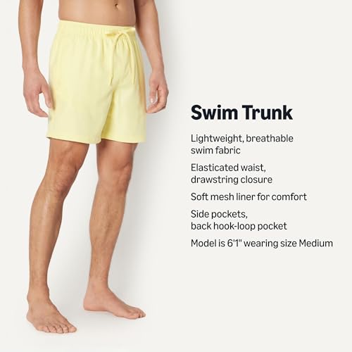 Image of Amazon Essentials Men's Swim Trunks with Mesh Lining, Pockets, Drawstring Closure