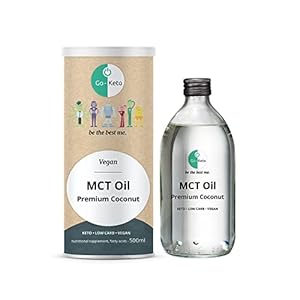Go-Keto MCT Oil, 500 ml | Premium MCT OLIE C8 / C10, 100% palmolievrije kokosolie | perfect voor het keto-dieet | ideale keto koffiemelk voor bulletproof koffie of keto shake | Paleo, vegan