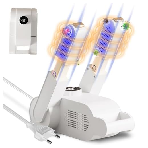 Secador de zapatos eléctrico, secador de botas de esquí, calentador de zapatos, calentador de pies eléctrico, secador de guantes, con temporizador, luz UV + carbón activado, doble antibacteriano