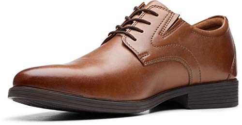 Clarks Men's Whiddon Plain Oxford, Dark Tan Leather, 9.5 Wide by Clarks - Used condition - CA$54.99