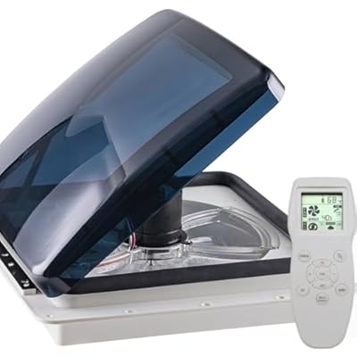 XUXIAO RV Roof Vent Fan, RV Roof Vent for Camper Trailer Universal Lid Roof Vent with 12V RV Vent Fan for Motorhome Camper Van Trailer Bathroom