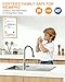 Kicimpro Kitchen Faucet with Pull Down Sprayer, Zero Leakage 3 Hole Brushed Nickel RV Kitchen Sink Faucet with Water Line, NSF Certified Lead-Free 304 Stainless Steel Touchless Kitchen Sink Faucets