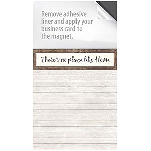 Business Card Magnet Notepads and Designer Envelopes, Peel and Stick Your Business Card, Year Round Magnetic Marketing Supply (No Place Like Home – Pack of 100)