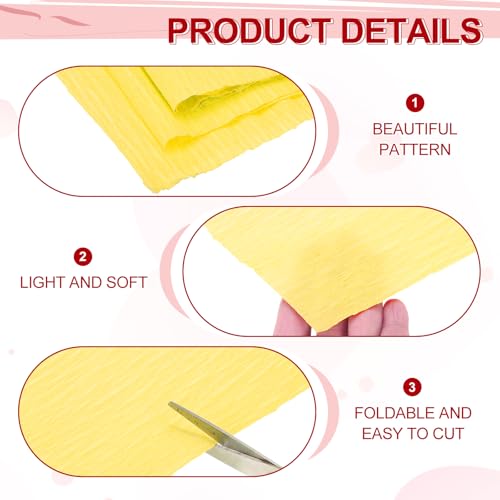 Image of MECCANIXITY Crepe Paper Roll 7.5ft Long 20 Inch Wide for Wedding Ceremony Various Large Festivals Decoration, Apricot Color