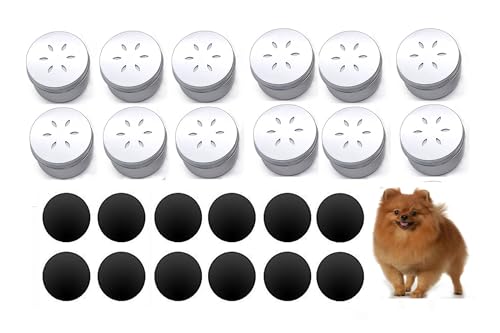 12 Pack Dog Nose Metal Container with 12 Magnetic Dog Scent Work Tins Dog Scent Training Box Dog...