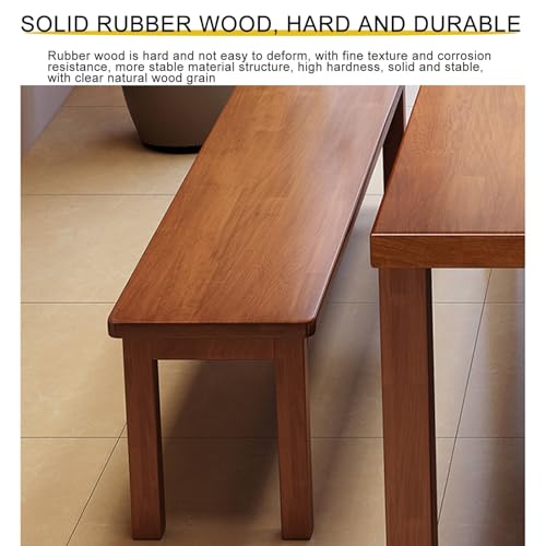 Banco de entrada de madera rústico y compacto para comedor o dormitorio 5