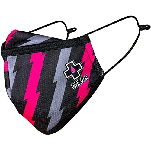 Image of Muc-Off Bolt Face Mask, Small - Reusable Face Mask with Filter, Washable Face Covering - Adjustable Cotton Mask for Men and Women