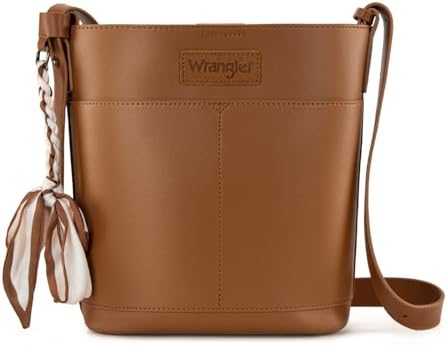 Wrangler Large Crossbody Purse for Women Cross Body Bag with Scarves