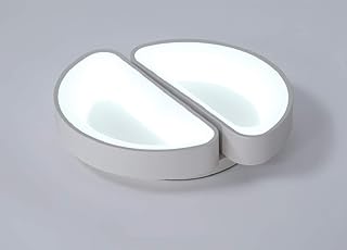 HIL Morden LED lámpara de techo regulable con Control remoto Ajustable luminoso círculo metálico y acrílico sala de Estar cocina dormitorio comedor oficina iluminación Interior Ø50 * 10CM 24W 1680LM