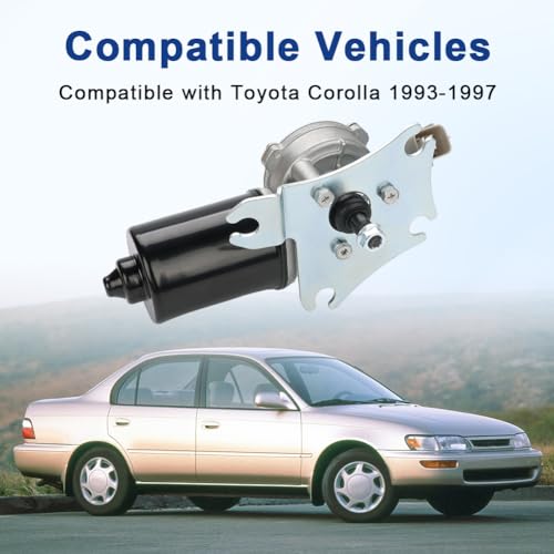 Image of Front Windshield Wiper Motor Compatible with Toyota Corolla 93-97