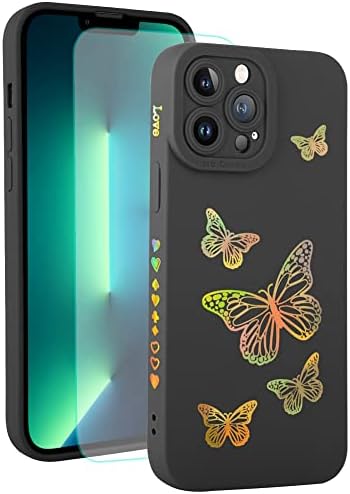 UZEUZA Compatible for iPhone 13 Pro Max Case 6.7-Inch, Fashion Cute Love-heart Shape iPhone 13 Pro Max Case for Grils Women Ladies Shockproof Silicone iPhone 13 Pro Max Cover