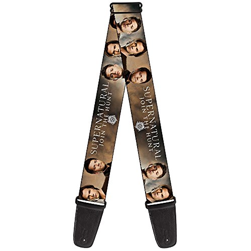 Buckle-Down GS-WSN008 Guitar Strap - Dean, Sam & Castiel SUPERNATURAL JOIN THE HUNT, 2" Wide & 29-54" Length