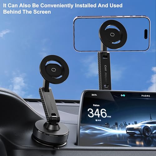 YLBV Phone Holder for Your Car Vacuum Magnetic Car Phone Holder for Magsafe 360° Adjustable Car Phone Mount Cell Phone Holders for Your Car for iPhone 17 16 15 14 13 12 Pro Max Plus Air by YLBV - Used condition - Image 5