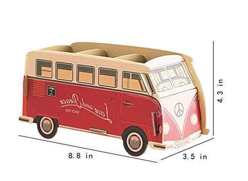 Creative Bus Desktop Pen Organizer Home Office Stationery Small Things Case Multifunction Pen Holder