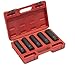 Sunex 2845, 1/2 Inch Drive Extra Long Deep Impact Socket Set, 5-Piece, SAE, 1