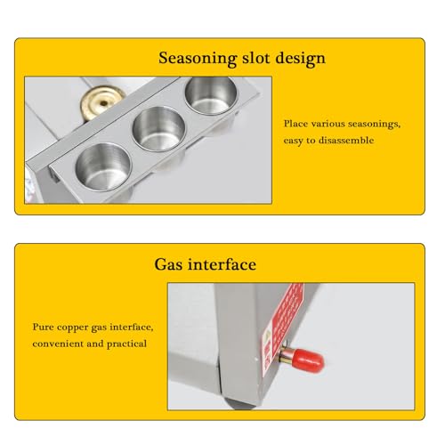 guoyjmm Professionelle Gas Fritteuse, Gewerbliche Fritteuse aus Edelstahl, zum Kochen von Speisen und Pommes Frites, zu Hause für das Familienkochen auf der Arbeitsplatte im Restaurant – Bild 7