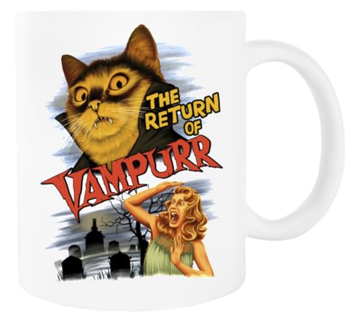 Cat The Return Of Vampurr Taza Blanca Taza De Cerámica Para Beber Cat The Return Of Vampurr Taza Blanca Taza De Cerámica Para Beber