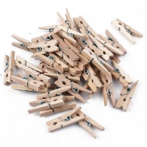 Mini pinces à linge en bois x48 pour loisirs créatifs et photos