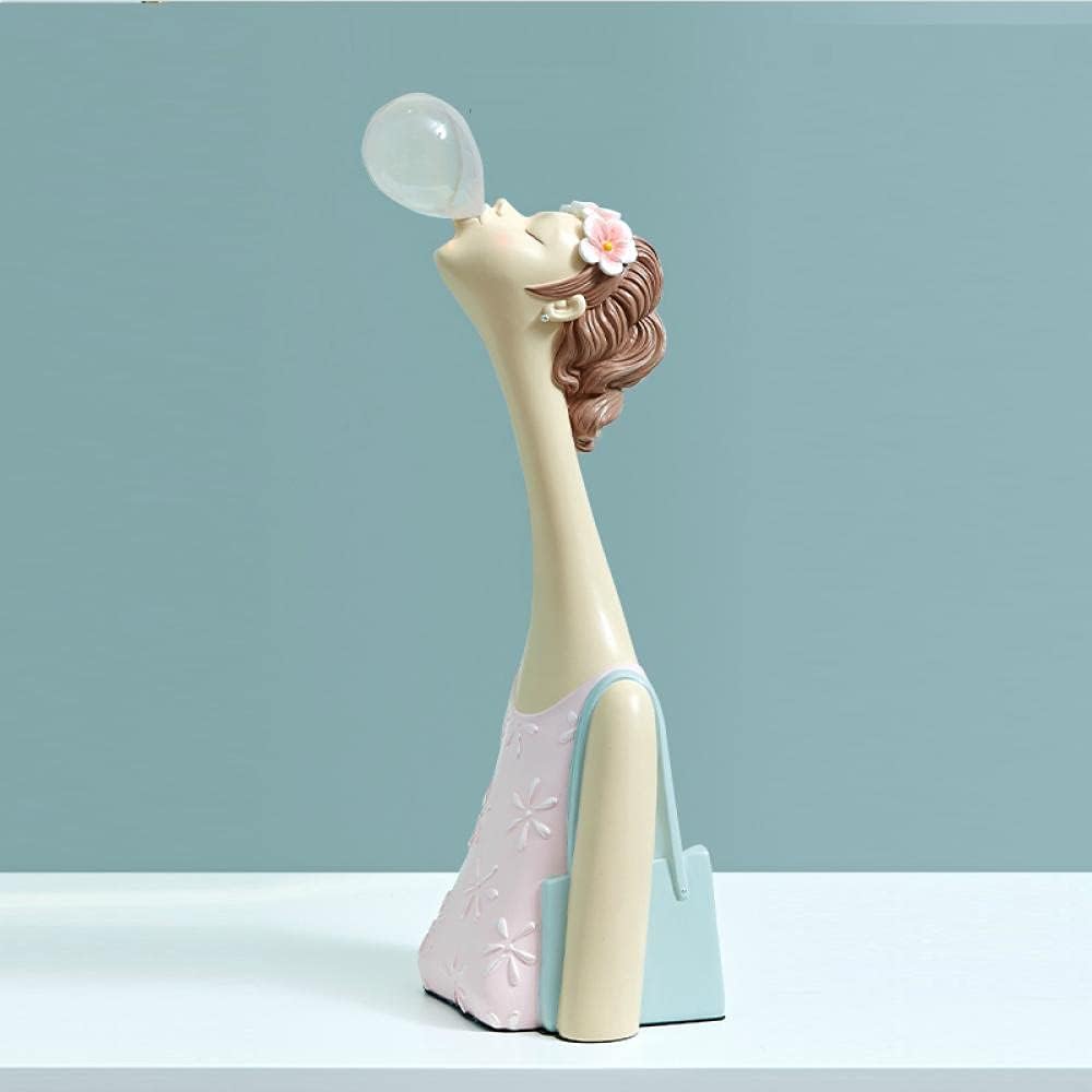 Sculpture Bust Handmade Resin Character Sculpture Balloon Girl Crafts Decoration Ornaments