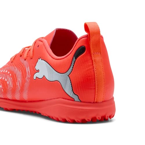 PUMA Future 9 Play TT JR Chaussures de Football, Rouge Brillant, Blanc, Noir, Argent, 45 EU, Glowing Red PUMA White PUMA Black PUMA Silver, 33 EU