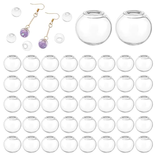 Globes en verre 12mm clairs et raffinés pour créer vos propres boucles d'oreilles élégantes