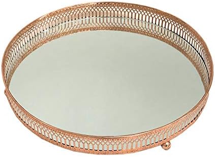 COPPER MIRROR PLATE CANDLE HOLDER, VOTIVES, TEA LIGHTS, TABLE CENTREPIECE, DECOR (SMALL)