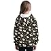 Hawapod Cow Moon Star Graphic Hoodies For Girl Lightweight Fashion Animal Pullover Everyday Half Zip Black Sweatshirt Hoodie With Pockets
