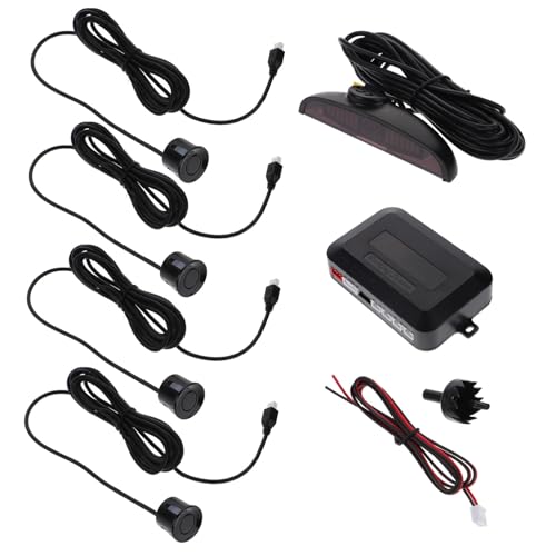 BUGUUYO Sistema de Sensores de Aparcamiento para Vehículo Kit de de Reversa con Alerta Sonora Precisa para Instalación Rápida Coches Elimina Puntos Ciegos y Mejora la Seguridad al Aparcar