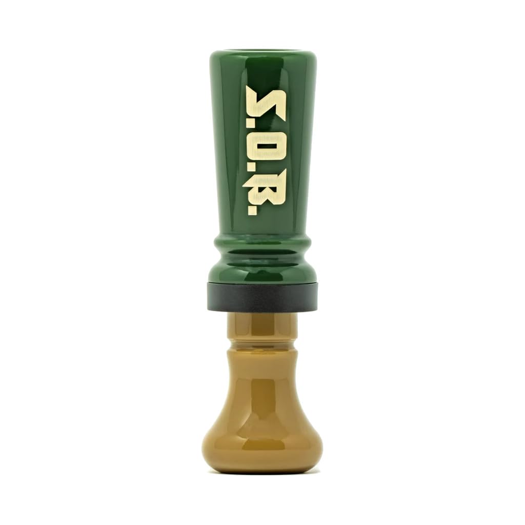 Elite Duck Calls - SOB Son of The Butcher Cutdown Single Reed Acrylic Duck Call (OD Green/Tan)