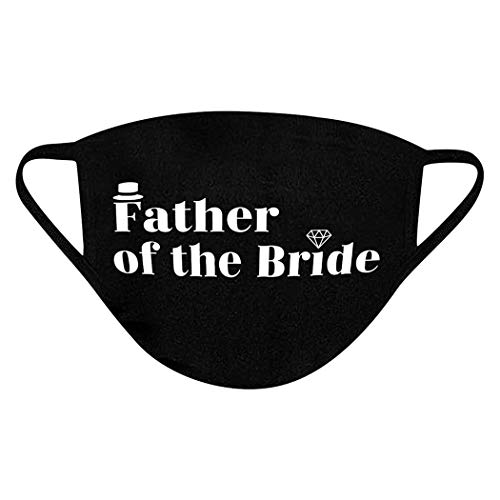 YBSHIN Wedding Mouth Cover Bride Groom Cotton Elastic Mouth Shield Masquerade Nightclub Rave Anti Dust Washable Reusable Mouth Jewelry for Women and Men (Father of the bride)
