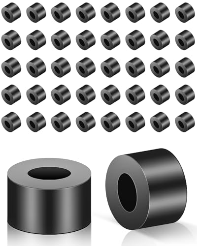 100 Stück Gebogene Kunststoff-Distanzringe M6/M8 – Schwarz, Für Möbel & Rundrohre – 4 Größen