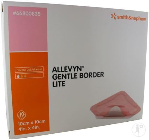 Allevyn Gentle Border Lite Dressing 4 x 4 (Box of 10), Smith & Nephew # 66800835 by Allevyn