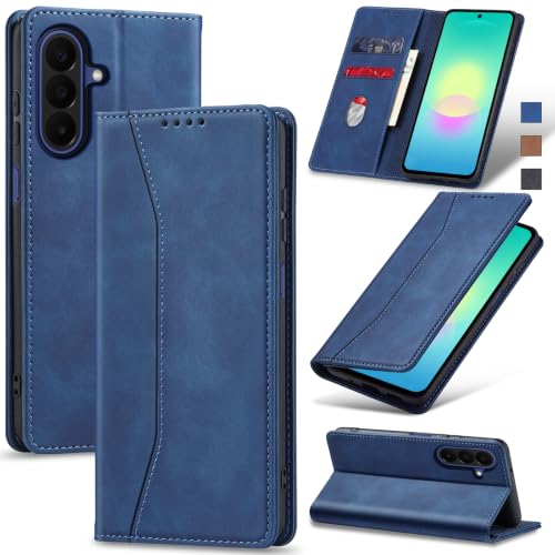 Image of Jasonyu Flip Wallet Case for Samsung Galaxy A27,Blue