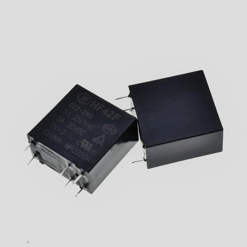 Relé de potencia HF42F 5V para solucionar fallos en placas electrónicas de 5A