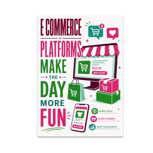 E Commerce Platforms Make The Day More Fun Poster - Office Decor - 13x19