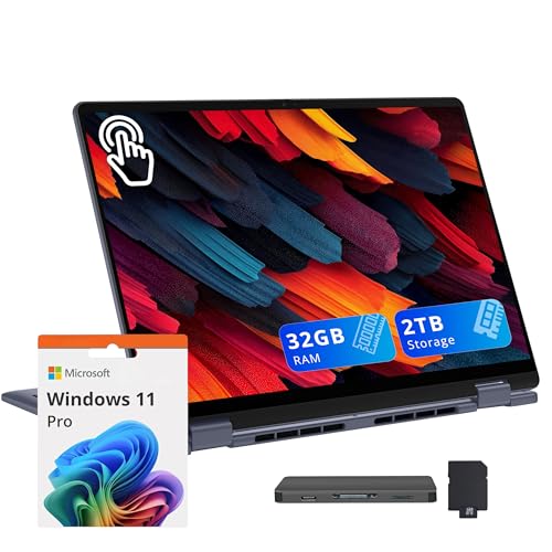 Dell Plus 16" 2.5K Mini-LED 2-in-1 Touch Laptop, Intel Ultra 9 288V, 32GB RAM, 2TB Storage(1TB SSD+1TB Docking Station), Copilot+ PC, Backlit Keyboard, Fingerprint, Intel Arc Graphics, Win11 Pro, Blue
