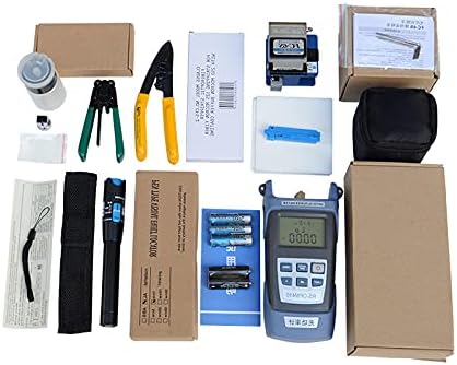 Fiber Optic FTTH Tool Kit with FC-6S Cutter Cleaver Optical Power Meter Visual Fiber Optic FTTH Tool Kit
