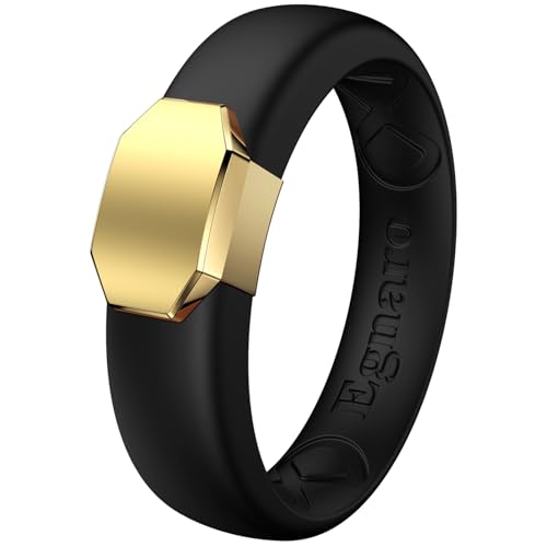 Image of Egnaro Silicone Wedding Bands Women, Inner Arc Ergonomic Breathable Design