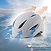 BASE CAMP Bike Helmet, Bicycle Helmet with Light for Adult Men Women Commuter Urban Scooter Adjustable M Size (White)