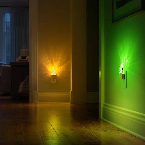 Image of DORESshop Night Lights Plug into Wall [2 Pack], Butterfly Night Light Plug in with 8-Color RGB, Dusk-to-Dawn Sensor, Rainbow LED NightLight for Bathroom, Cute Room Decor,Boys Girls Christmas Gift