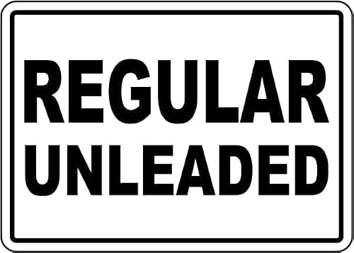 Regular Unleaded Classics Tin sign Vintage Wall Art for Cozy Decor for kitchen Cafe living Room Farmhouse Restaurant Chic Plaque Decorative Gifts 8x12 Inch