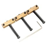 Musiclily Ultra 10,8mm Mosiądz Kompensacją Telecaster Siodełka Mostka do Gitary Elektrycznej typu Tele, Oryginalny Kolor Czarny Śruby(3 szt.)